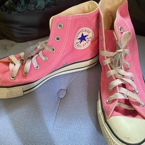 Converse pink shoes size 8